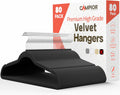 Black Velvet Hangers 80 Pack for Effortless Closet Organization
