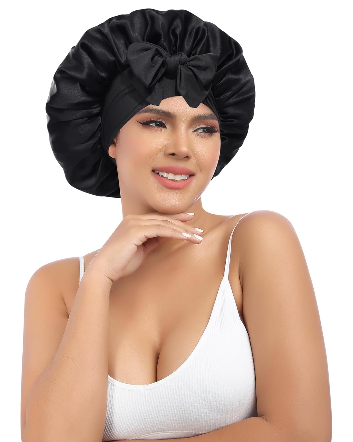 AWAYTR Silk Bonnet for Sleeping Women - 100% Mulberry Silk