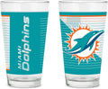 16 oz Pint Glasses Set of 2 - NFL Digitally Printed Logo Fan Glasses