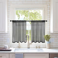 MIULEE Halloween Sheer Kitchen Curtains 2 Panels 29x36 - Spooky Style!