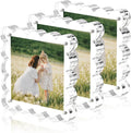 Clear Picture Frames 3Pack - Acrylic Magnetic Photo Frame 4x4