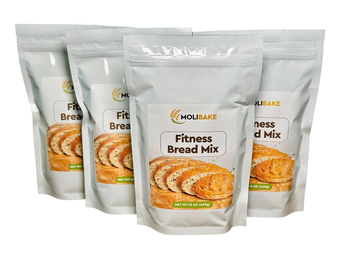 Molibake Fitness Bread Mix Pack of 4 for Healthy Baking