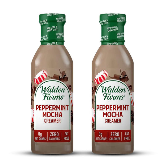 Walden Farms Peppermint Mocha Creamer, Non-Dairy, Organic & Gluten-Free! (2-Pack)