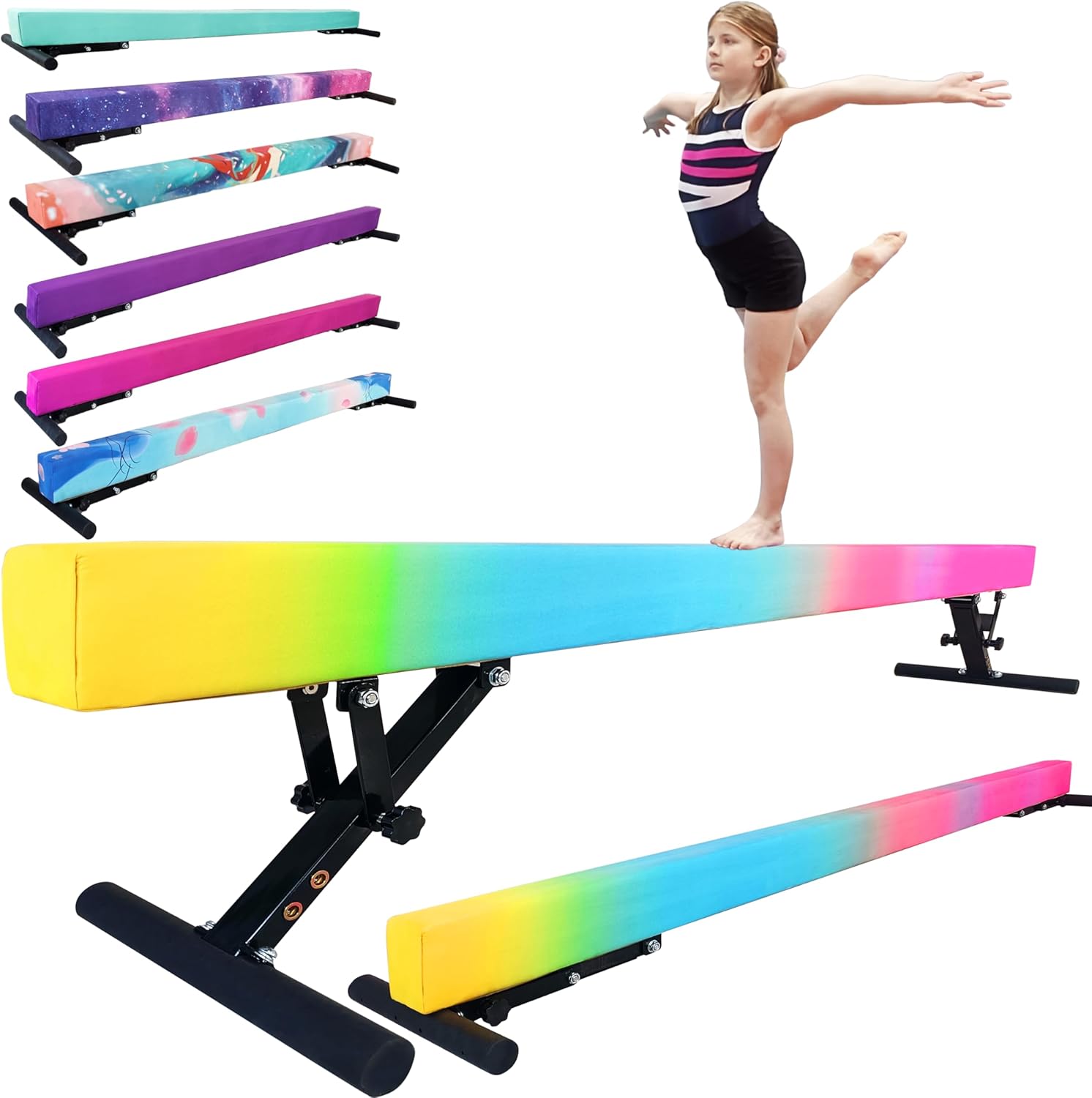 Adjustable Balance Beam for Kids - 8FT Gymnastics Equipment
