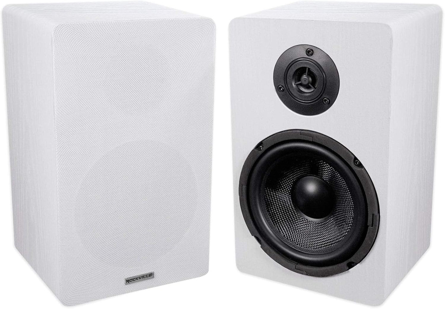 RockShelf 64W V2 Bookshelf Speakers for Home Theater Audio