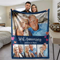 Custom Photo Blanket for Couples - Personalized 60x80 in Cozy Gift