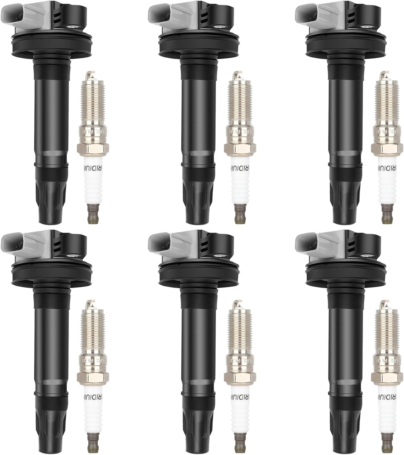 ECCPP UF612 Ignition Coils and Iridium Spark Plugs Set