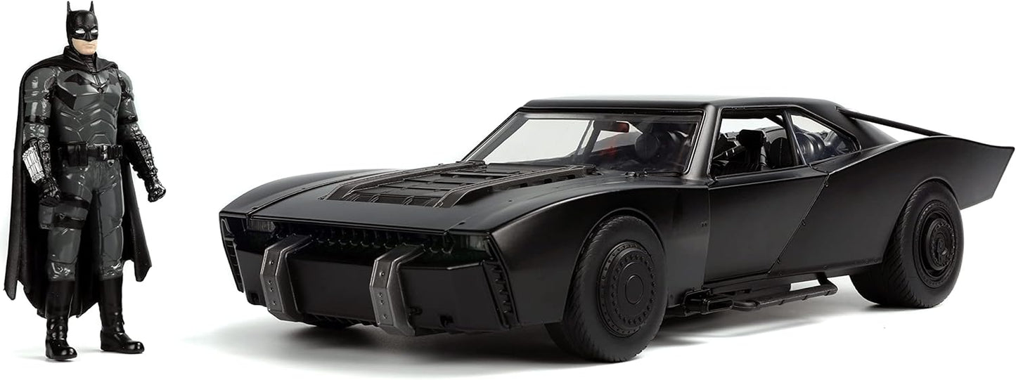DC Comics The Batman 1:18 Batmobile with Lights & Batman Figure - Ultimate Die-cast Set