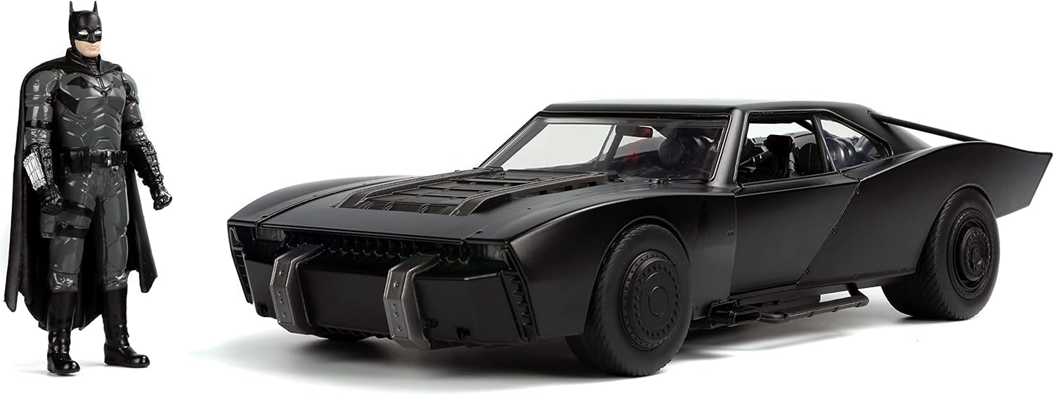 DC Comics The Batman 1:18 Batmobile with Lights & Batman Figure - Ultimate Die-cast Set