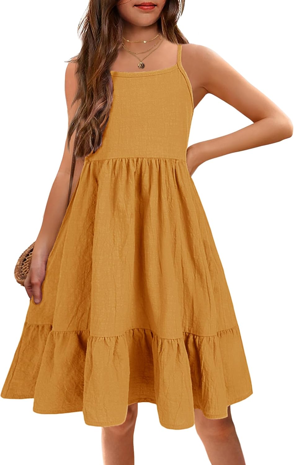 Arshiner Girl's Summer Sundress for Casual Beach Fun