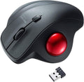 Wireless Ergonomic Trackball Mouse - Silent 34mm Thumb Rollerball