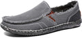 CASMAG Men's Canvas Slip On Loafers - Lightweight Casual Boat Shoes