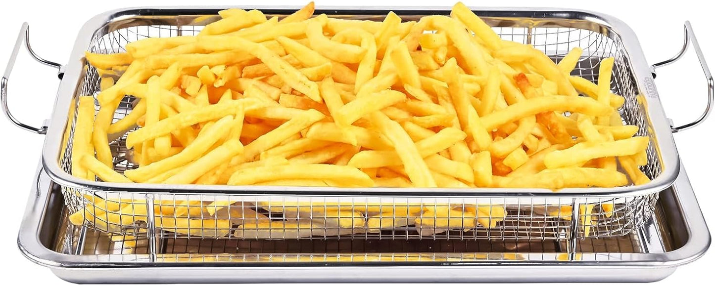 Eyourlife Stainless Steel Air Fryer Basket: Even Crispiness!