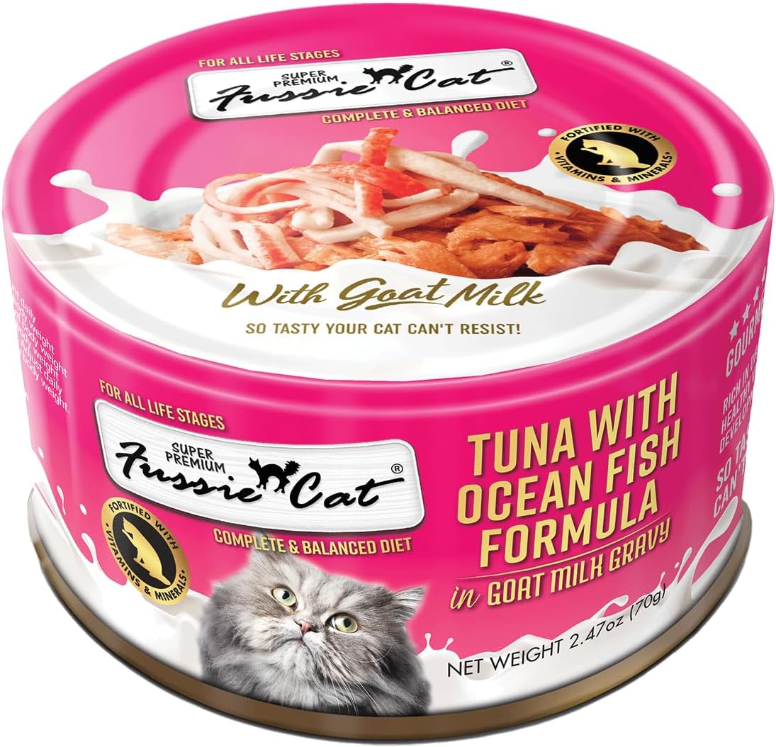 Fussie Cat Premium Canned Wet Cat Food in Goat Milk Gravy