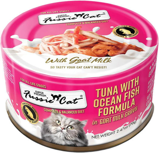 Fussie Cat Premium Canned Wet Cat Food in Goat Milk Gravy
