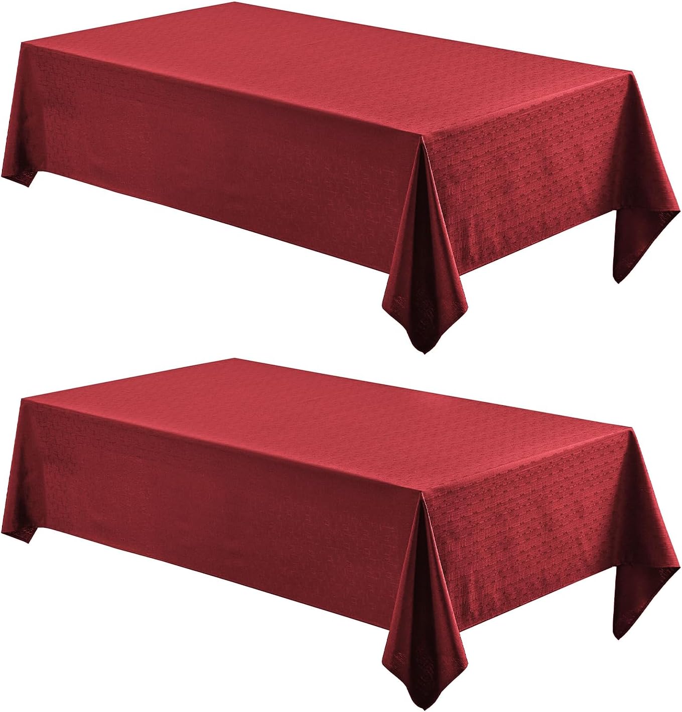 2 Pack Rectangle Tablecloths, Water Resistant and Wrinkle Free
