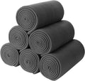 CAI TENG Fleece Throw Blanket Pack of 6 - Soft 50x60 in Dark Grey