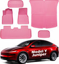 2026 Model Y Juniper Floor Mats All Weather Carpet Cargo Liners - Pink