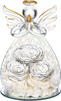 Preserved Rose Angel Gift for Women - Eternal Flower Figurine