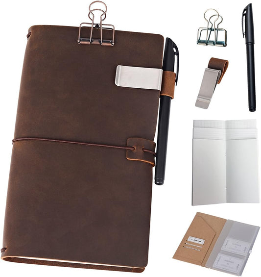 Refillable Travel Journal Set - Stay Organized On the Go!