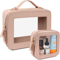 LETGO Clear Makeup Bags Set - TSA Approved Travel Organizer