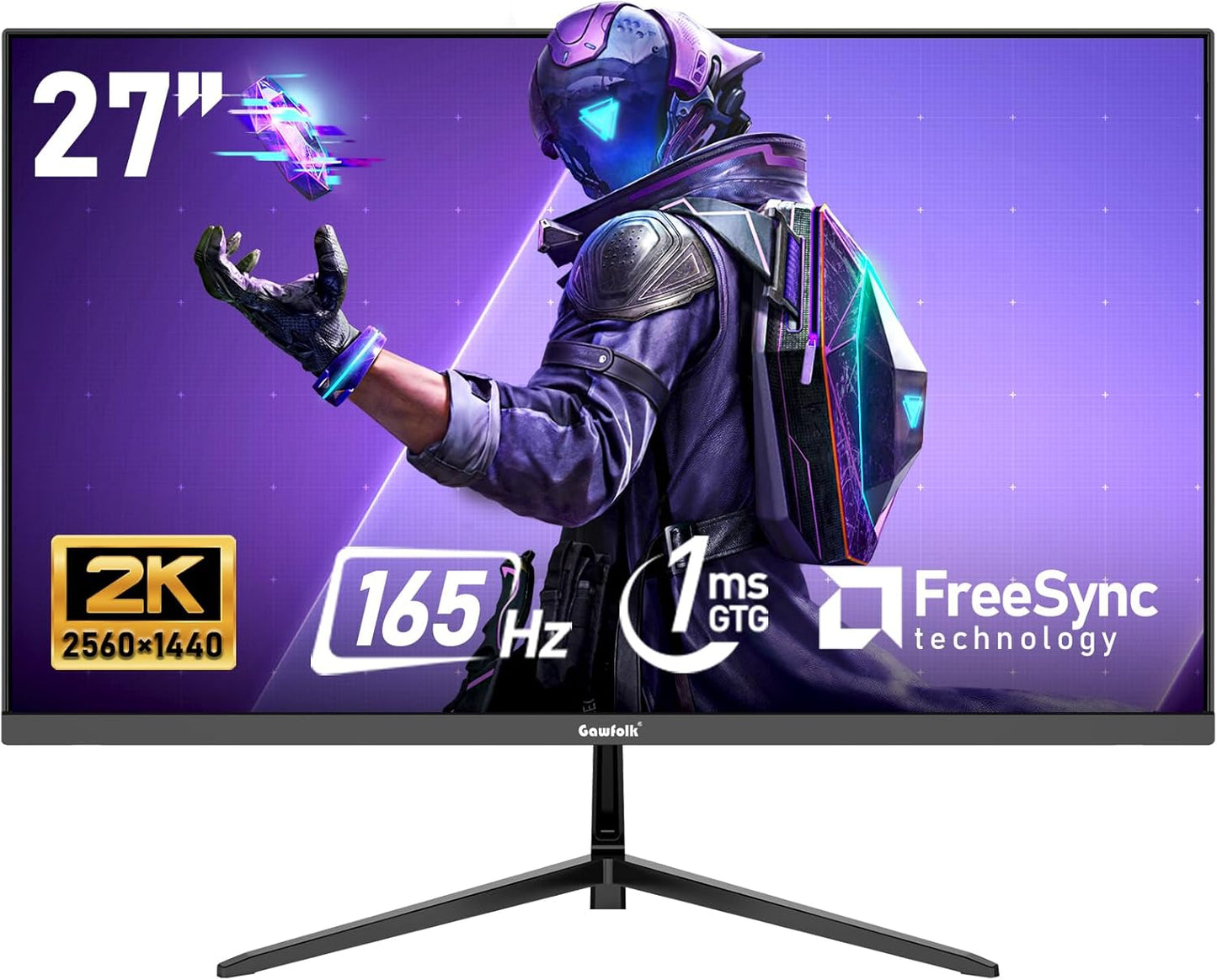 27 inch 2K QHD Gaming Monitor with 165Hz Refresh Rate