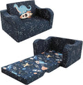 MeMoreCool Folding Kids Couch, 2-in-1 Foldable Toddler Sofa Bed - Cozy