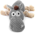 Dog Toy Large Squeaky Plush Donkey for Dogs - Durable Cotton Play