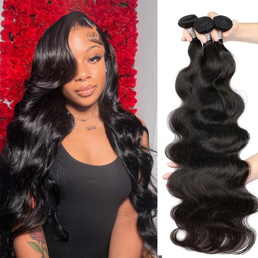 Human Hair Bundles Body Wave 3 Bundles for Black Women 12-16 in