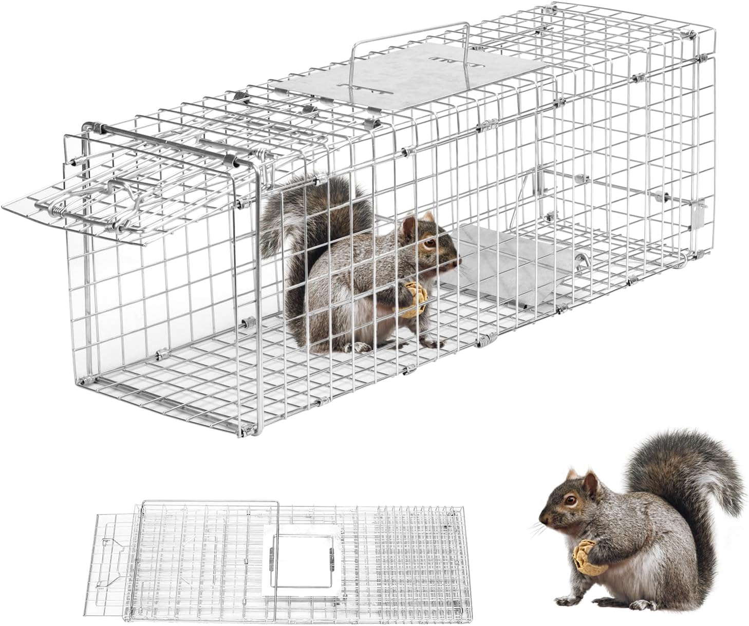 Humane Animal Trap 24in x 8in x 7in for Small Animals