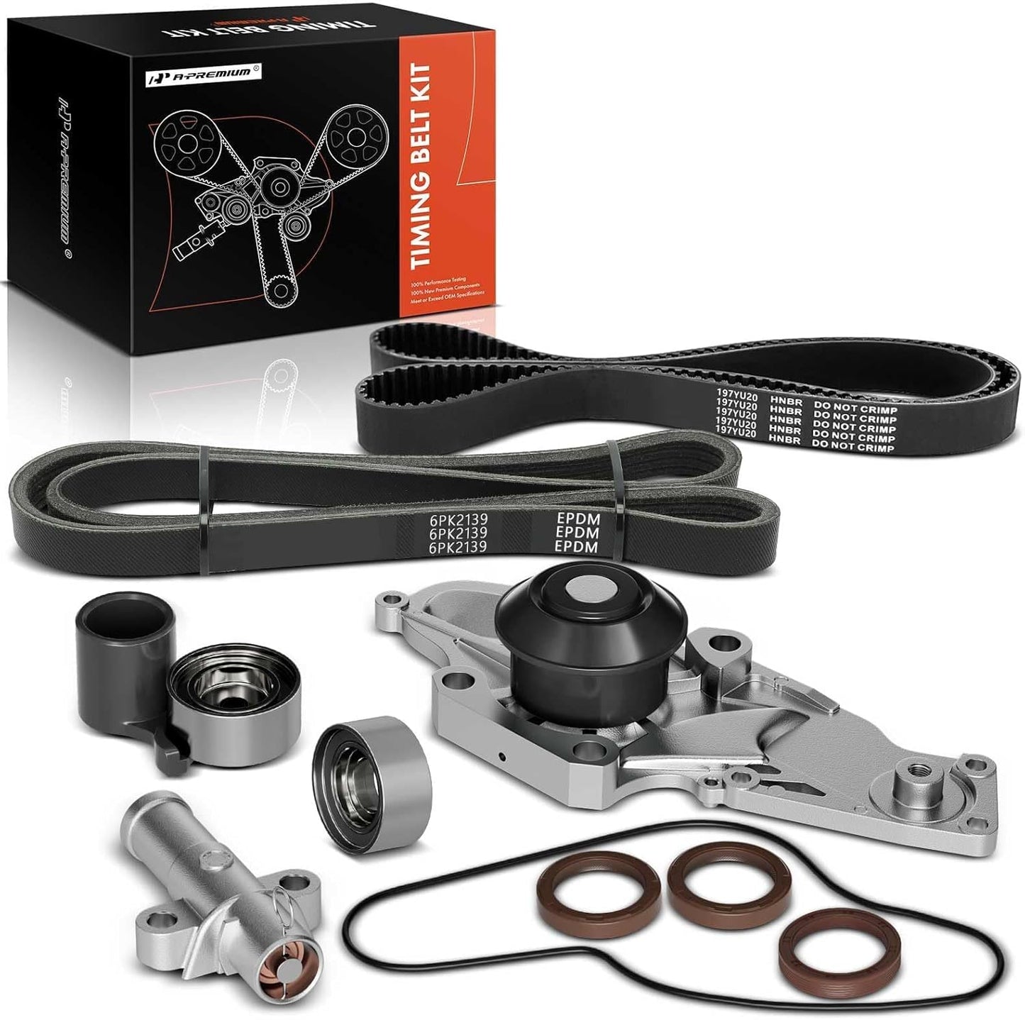 A-Premium Timing Belt Kit with Water Pump for Honda Vehicles