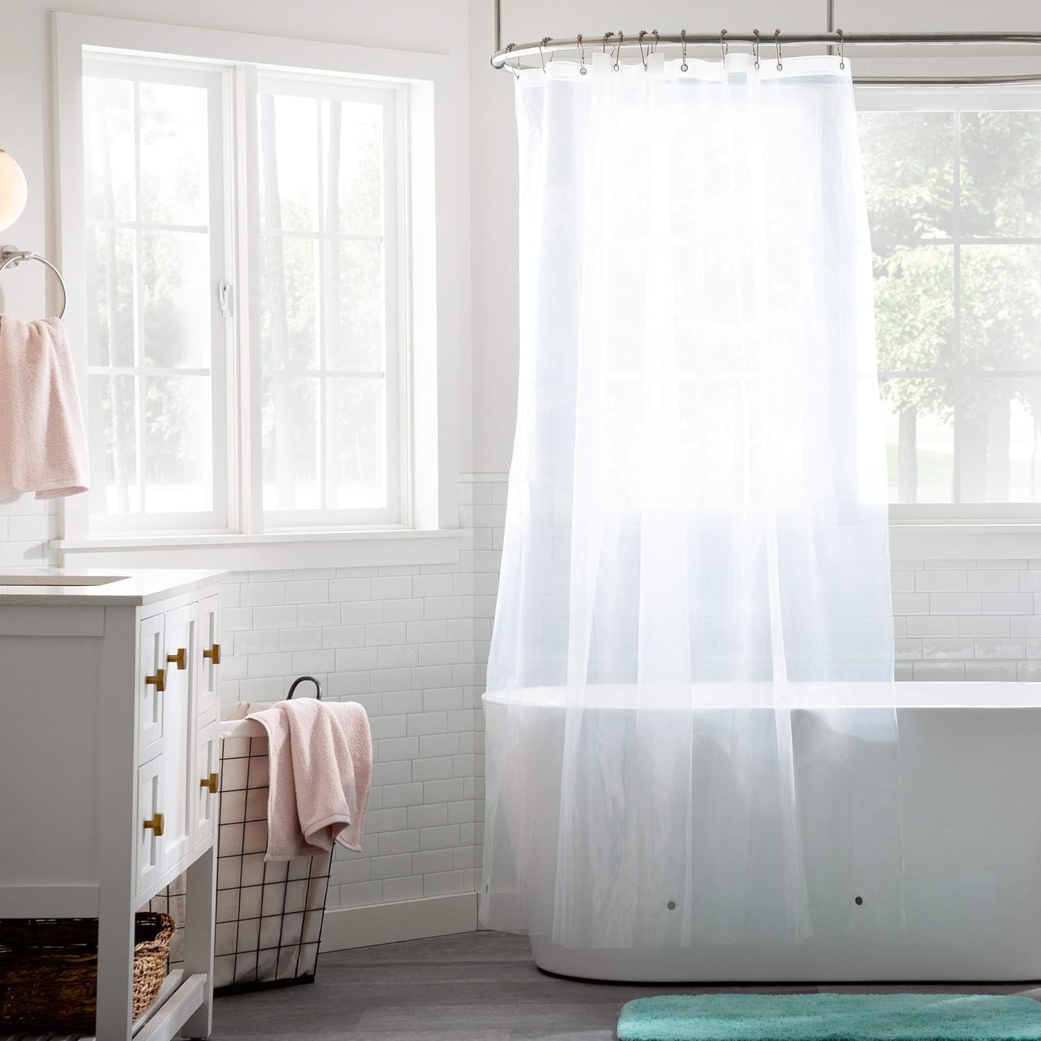 PEVA Waterproof Shower Liner 72x72 - Linenspa