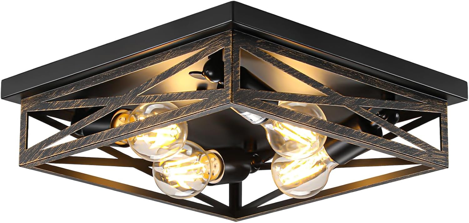 Farmhouse Rustic Ceiling Light for Kitchen and Hallway Use