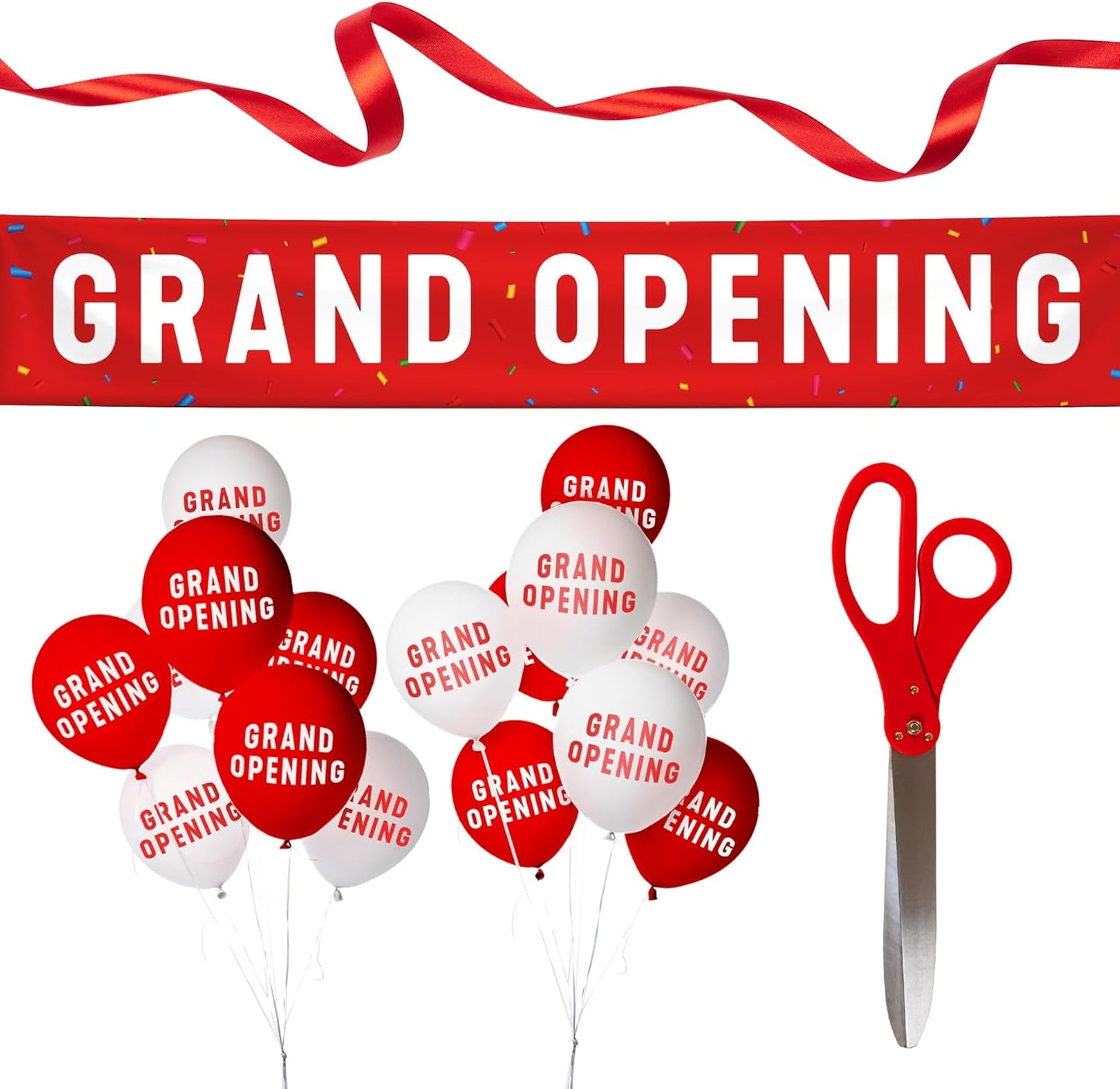 Nashira Ribbon Cutting Ceremony Kit with Giant Scissors & More