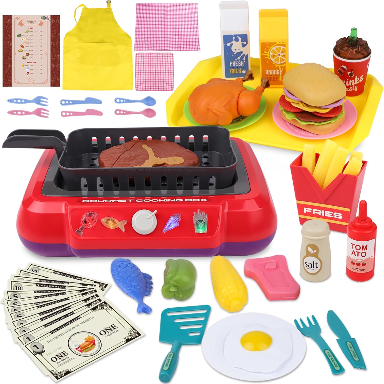 48 PCS Color-Changing Kids Kitchen Playset