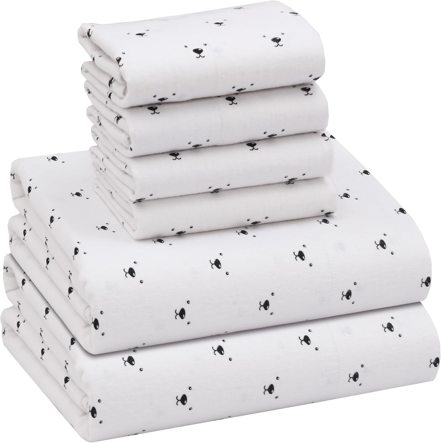 RUVANTI Flannel Sheets Queen Size Set - 100% Cotton Comfort