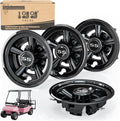10L0L Golf Cart Wheel Covers 8 in Hub Caps Set of 4 - Snap-On Update