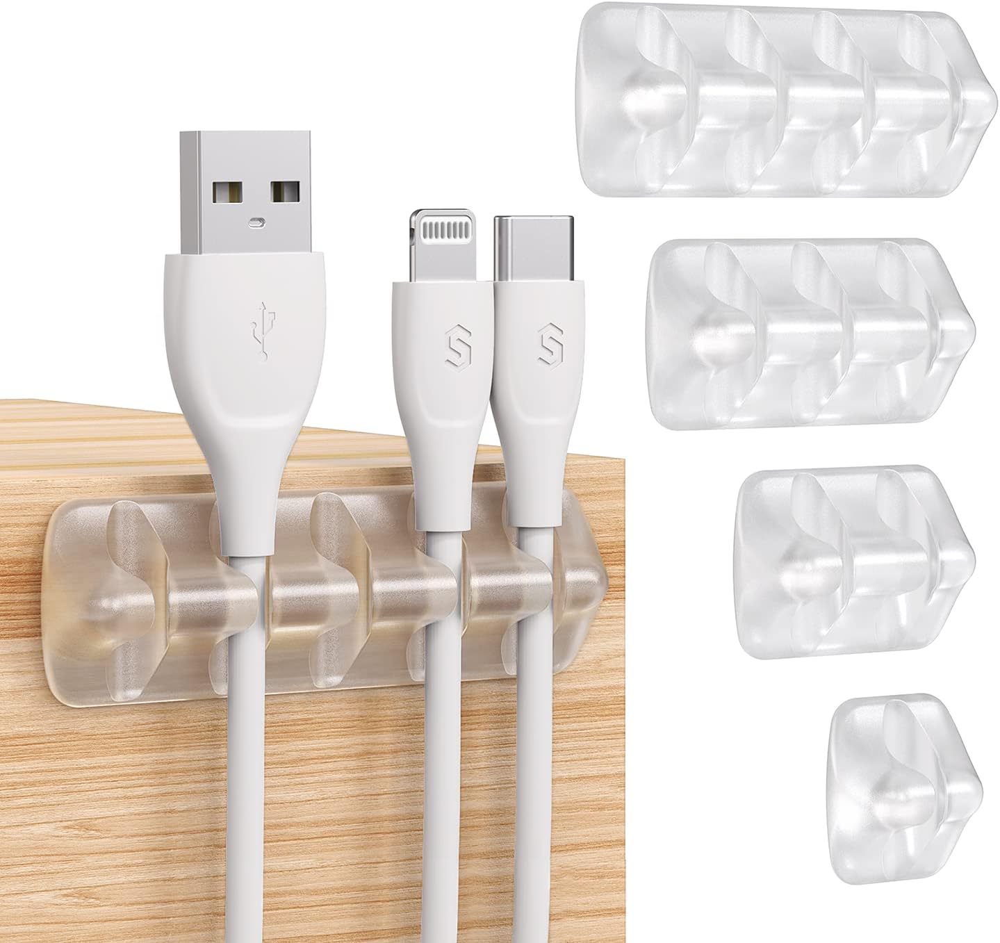 Syncwire Clear Cable Clips - Tidy Cords Everywhere!