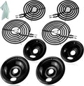 WB31M20 WB31M19 Porcelain Drip Pans & WB30M1 WB30M2 Coil Set - Stove