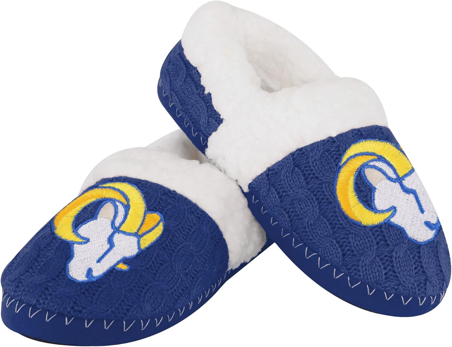 FOCO Women's NFL Team Color Moccasin Slippers for Comfort