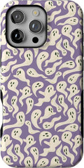 Casely iPhone 16 Pro Case All Boo'd Up Purple Ghost - Bold Protection