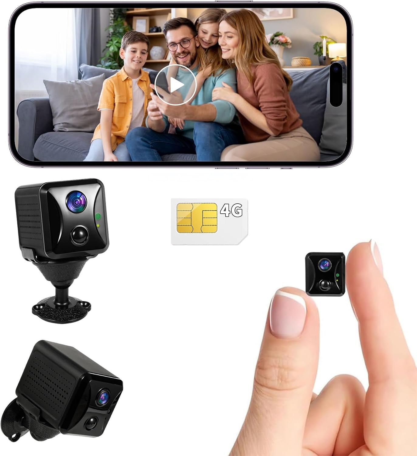 4G LTE Security Camera with Night Vision and AI Motion Detection