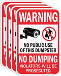 No Dumping Video Surveillance Sign 18 x 12 in - Durable Reflective