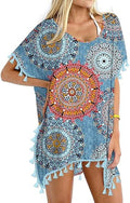 Chiffon Tassel Swimsuit Cover Up - Lightweight Beach Wrap