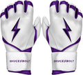 BRUCE BOLT Chrome Series Long Cuff Batting Gloves - Durable Fit which