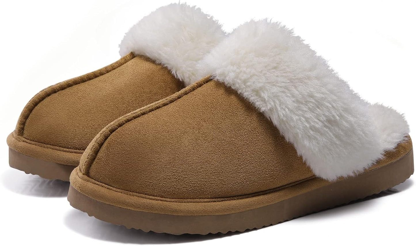 Litfun Women's Fuzzy Memory Foam Slippers for Cozy Comfort