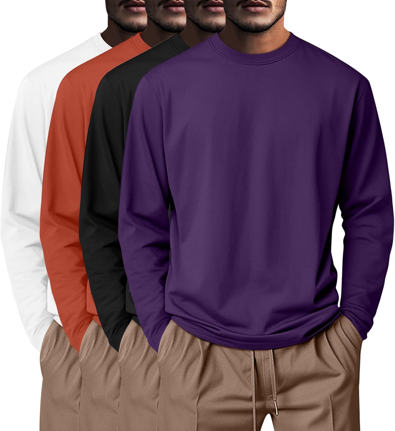 Neer 4 Pack Mens Big and Tall Shirts for Ultimate Comfort