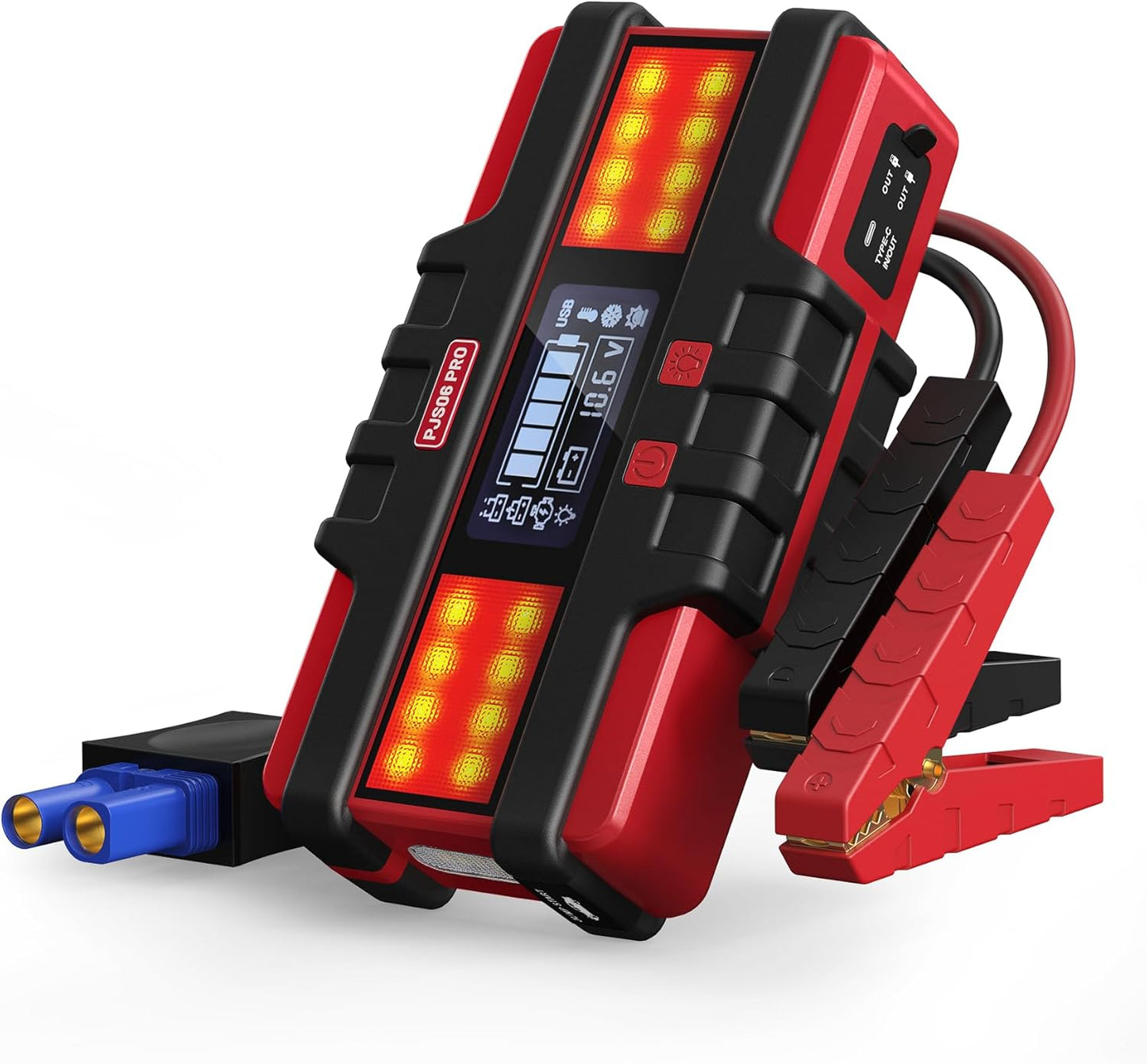 6000A Car Jump Starter with 74Wh Power Bank for All Vehicles