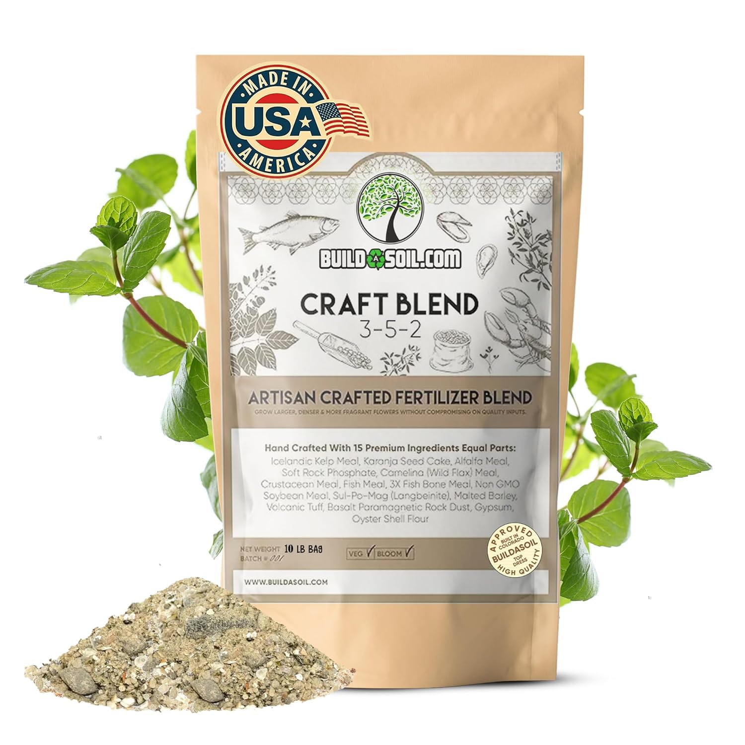 BuildASoil Fertilizer for Vegetable Garden - Organic Plant Food