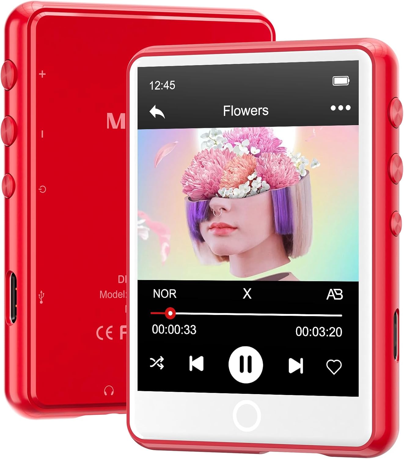 128GB MP3 Player Bluetooth 5.3 with Touch Screen and HiFi Sound
